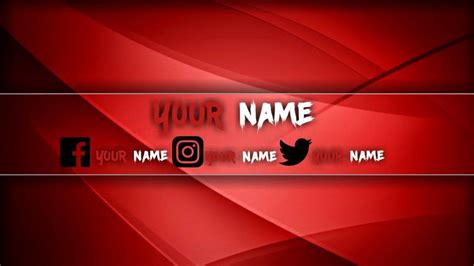 Red Youtube Banner Template Best Of Pre Made Red Youtube Banner To Pin