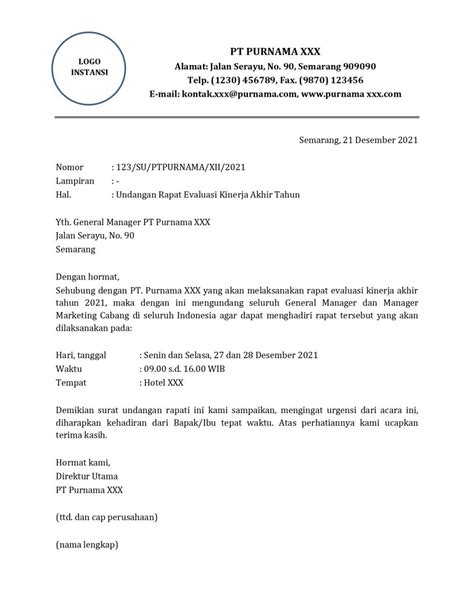 Halaman Unduh untuk 9 Contoh Surat Undangan Rapat Resmi Untuk Berbagai
