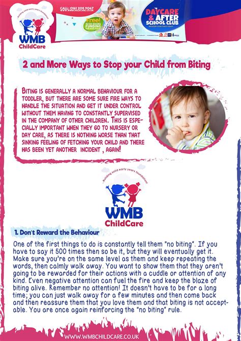 2 And More Ways To Stop Your Child From Biting 1 Wmb Childcare Ltd