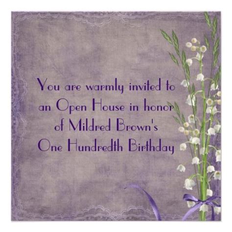 Birthday Open House Announcement 80th Birthday Invitations, Bridal