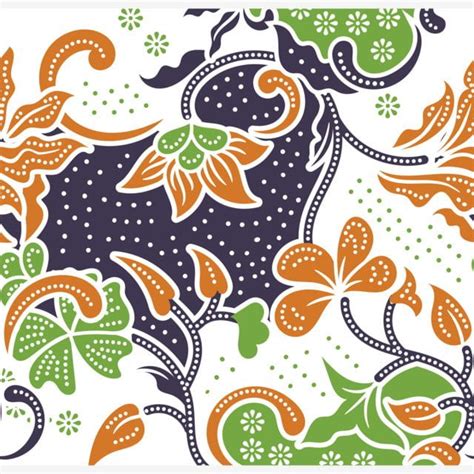 Hand Drawn Decorative Batik Pattern With Abstract Flowers Abstract