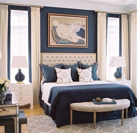 Blue And Beige Bedroom Home Interior Design