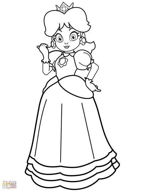 Dibujos Para Colorear Princesa Peach Mario Bros