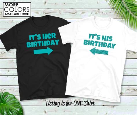 Its Her Birthday And Its His Birthday Shirt Twins Etsy