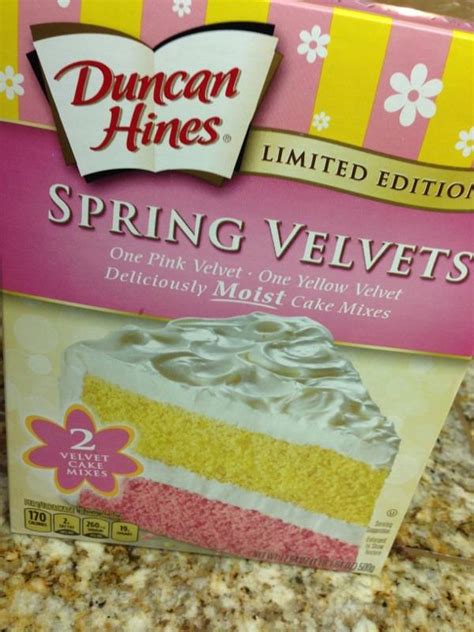 Duncan Hines Limited Edition Spring Velvets Cake Mix Recipes