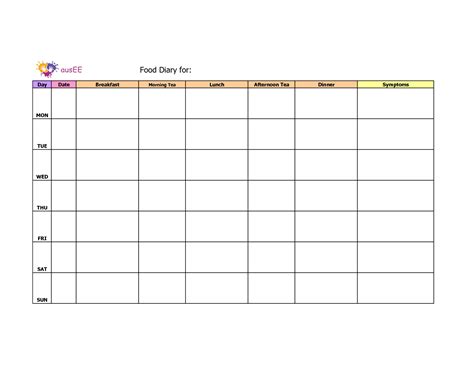2.4 pinpoint deficits or surplus of calories. Food Symptom Diary Template | Health | Pinterest | Symptom ...