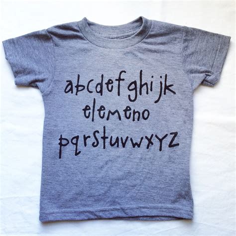 Abcdefghijk Elemeno Pqrstuvwxyz Alphabet Tshirt