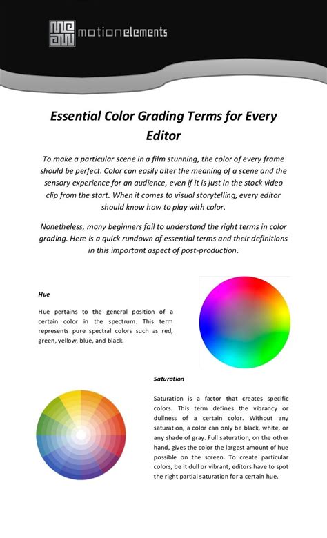 Essential Color Grading Terms For Every Editor
