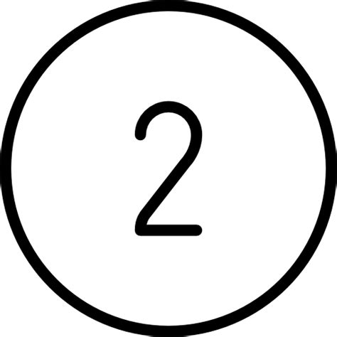 Number Two Icon In Integers Icons