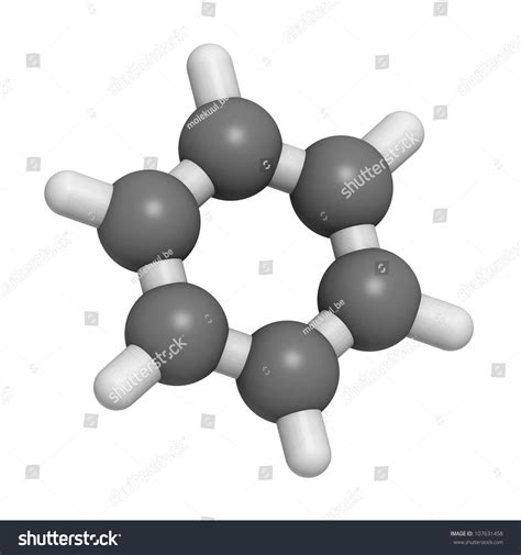 Benzene C6h6 Aromatic Hydrocarbon Molecule Chemical Structure Stock