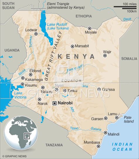 Map Kenya Infographic