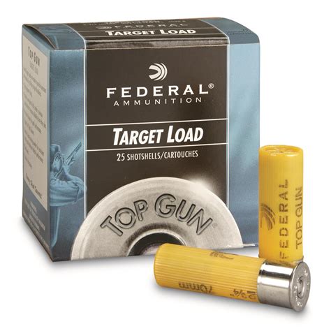 Federal Top Gun Target 20 Gauge 2 3 4 7 8 Oz Shotshells 25 Rounds 78403 20 Gauge