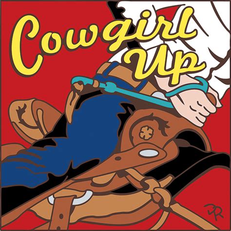 6x6 Cowgirl Up Decorative Art Tile