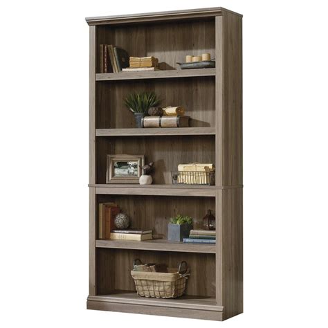 Sauder Select 5 Shelf Bookcase In Salt Oak Nfm