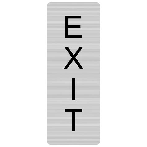 Exit Black On Silver Engraved Sign Egre 19471 Blkonslvr Enter Exit