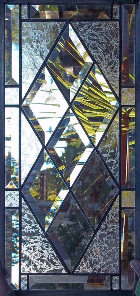 Antique Diamond Beveled Stained Glass Window Stained Glass Designs
