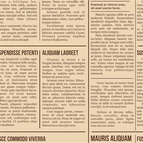 Premium Vector Old Newspaper Seamless Pattern Print Background