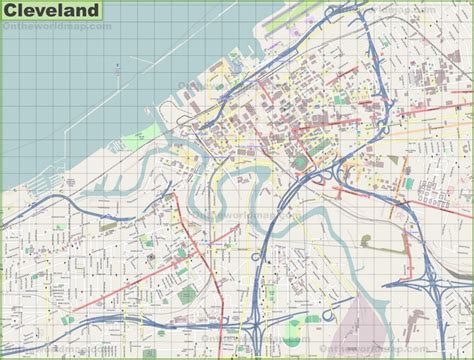 Large Detailed Map Of Cleveland
