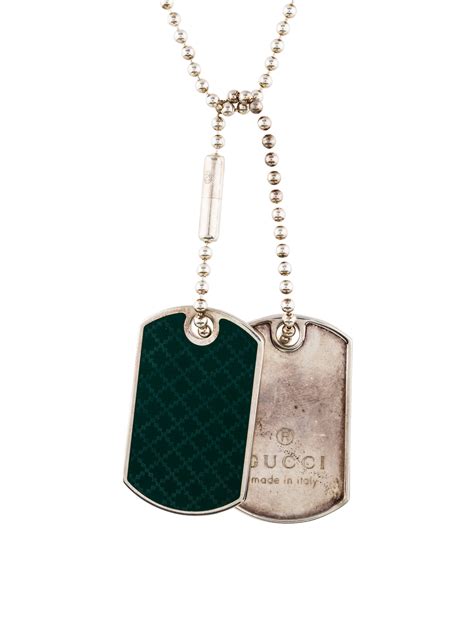 Gucci Double Dog Tag Pendant Necklace Necklaces Guc177120 The