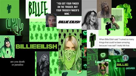 Geo sun removable wallpaper €45.00. Billie Eilish Wallpaper Green Logo - Car Accident Lawyer
