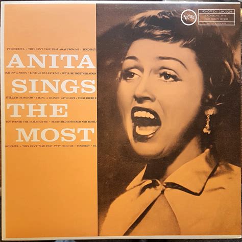 Anita Oday Anita Sings The Most Vinyl Blue Sounds