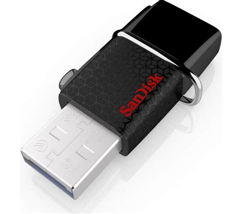 Sandisk Ultra On The Go Dual Drive Usb 30 Memory Stick 64 Gb Black