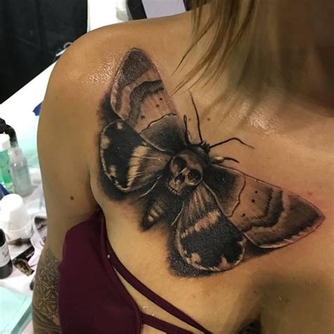 21 Best Death Head Moth Neck Tattoo Image Hd