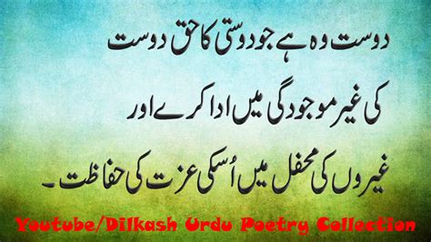 You cherish with them and can have their shoulder for taking out rage and sorrow. Best Amazing Quotes in Urdu About Friendship | Dosti ...