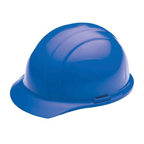 Liberty 4 Point Plastic Suspension Slide Lock Cap Hard Hat In Blue
