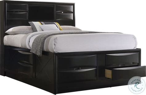 Briana Black Queen Storage Bookcase Bed From Coaster 202701q