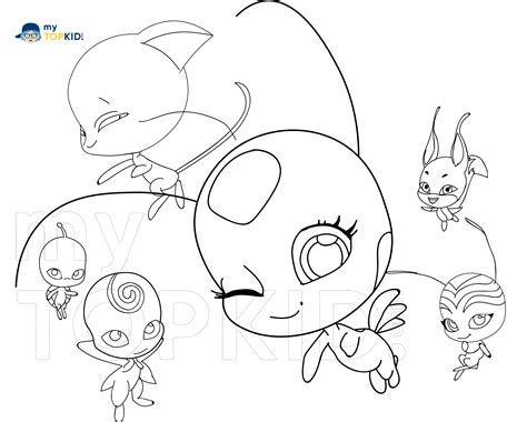 Rena Rouge Miraculous Kwami Coloring Pages Ladybug And Cat Noir