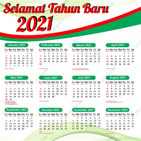 Gambar Kalender Indonesia 2021 Templat Untuk Unduh Gratis Di Pngtree