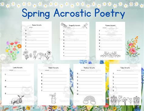 Spring Acrostic Poetry By Teach Simple