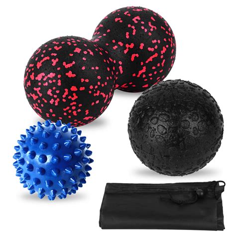 massage balls set double peanut ball spiky ball fascial ball tissue muscle balls set walmart