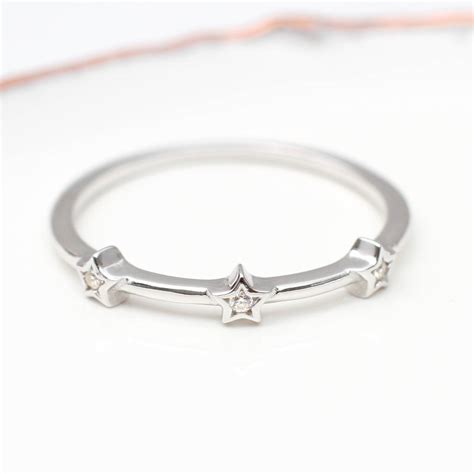 18ct Gold Or Sterling Silver Star Stacking Ring Hurleyburley