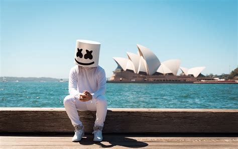 Los juegos para pc nos facilitan el tener que comprar una consola para jugar. Descargar fondos de pantalla Marshmello, DJ, chicos, mar ...