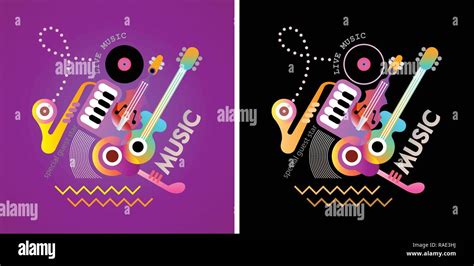 Two Options Of Music Festival Poster Design Vector Illustration With