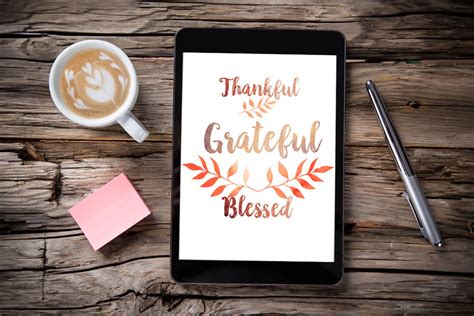 thankful grateful blessed  digital wallpaper kleinworth