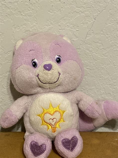 Care Bear Cousins 2004 10 Bright Heart Raccoon Plush Toy Stuffed