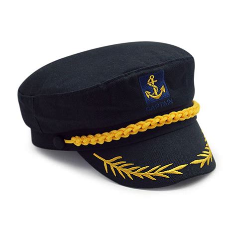 Fancy Dress Boat Sailor Skipper Ship Costume Military Nautical Hat