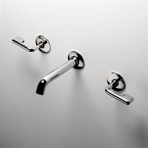 A single handle bathroom faucet is sufficient for me. Low Profile Three Hole Wall Mounted Faucet - Contemporary ...