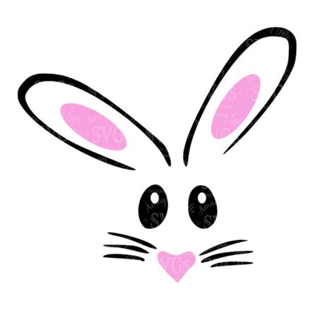 Sweet easter bunny split bow frame rabbit dxf svg cut file for cricut design, silhouette studio, sure a lot, make the cut, instant. Face clipart easter bunny, Face easter bunny Transparent ...