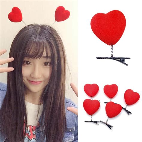 Buy 1 Pcs Lovely Hairpins Red Heart Hair