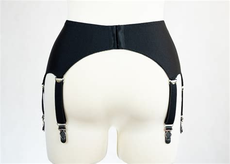 scarlett wide retro garter belt suspender belt with black lace etsy uk