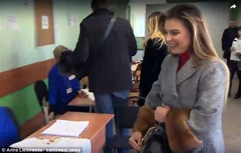 Putins Glamorous Gymnast Girlfriend Votes In Russian