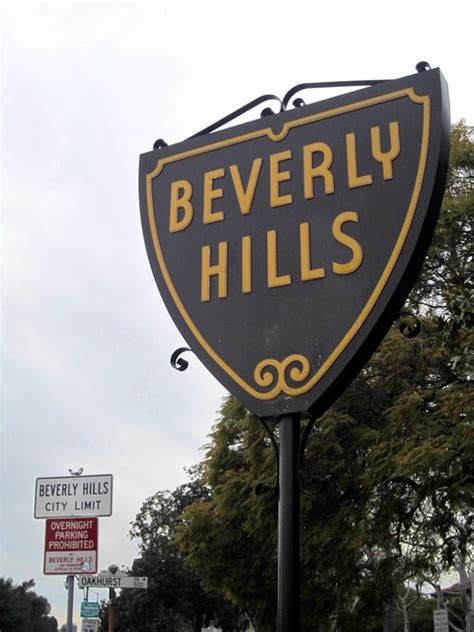Beverly Hills Welcome Sign City Limits Santa Monica Boulevard A
