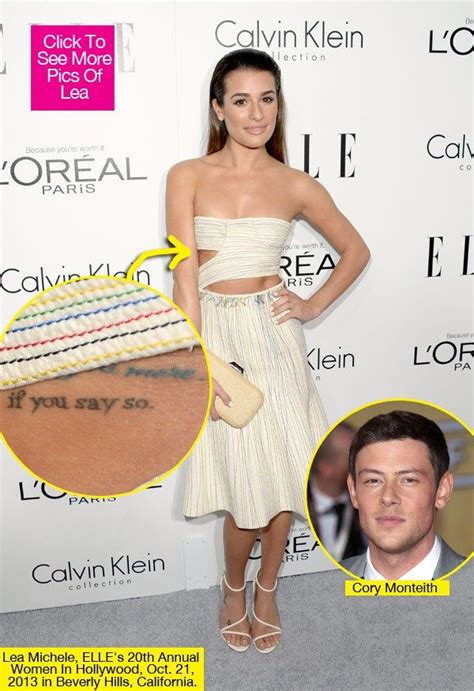 Lea Michele Her Cory Tattoos And Her Marriage Lipstick Alley
