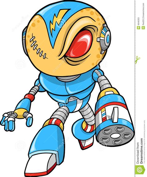 Robotic Warrior Vector Illustration Stock Photos Image