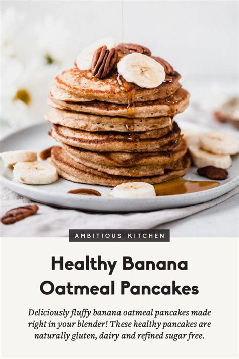 Healthy Banana Oatmeal Pancakes (made right in the blender ...