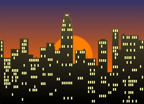 New York City Cityscape Skyline Night Png Clipart City Cityscape